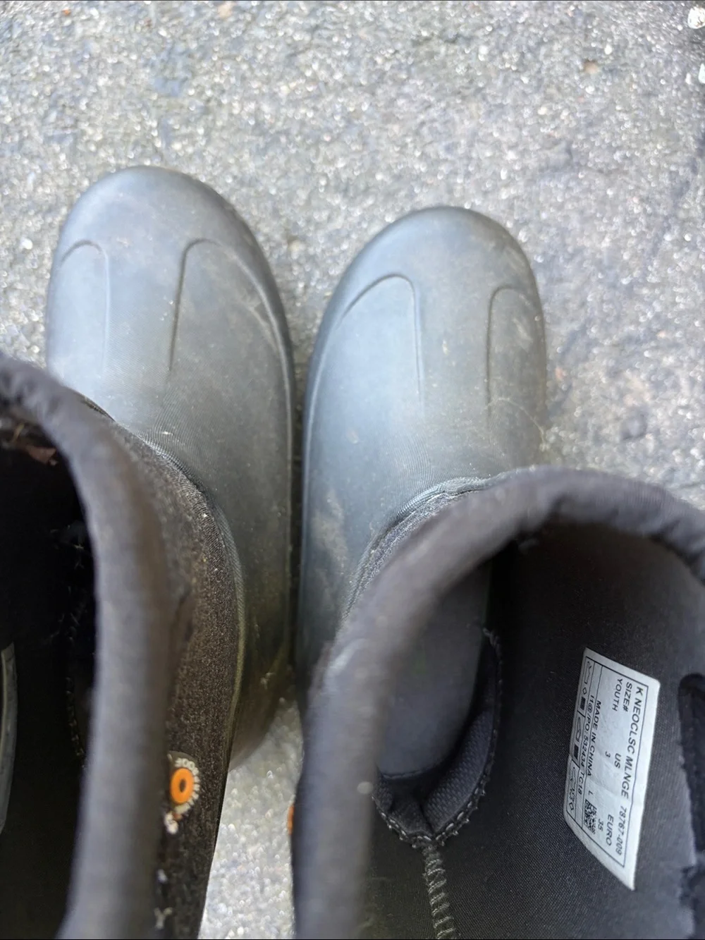 Bogs Black Kids Pull-On Outdoor Boots